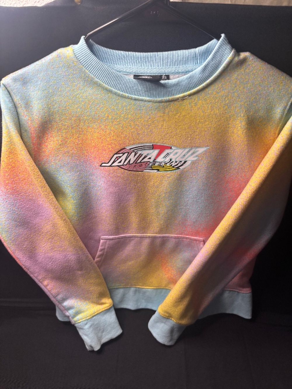 Santa Cruz Women’s XS Pastel Multicolor Skate Sweatshirt Pullover.